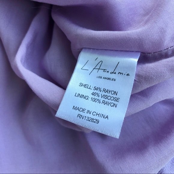 L’Academie Helena Blouse Top Halter Ruffle Lilac Lavender Purple S NWT - Picture 3 of 5